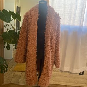 Pink teddy coat